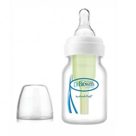 دکتر براون - شیشه شیر طلقی باریک 60 میل نوزاد Dr Browns