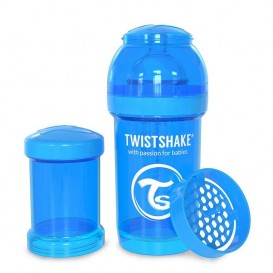 شیرخوری ضدنفخ تویست شیک 180 میل آبی Twistshake
