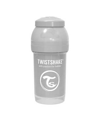 شیرخوری ضدنفخ تویست شیک 180 میل پاستل خاکستری Twistshake