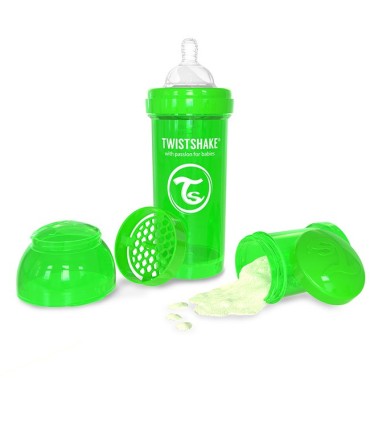شیشه شیر طلقی نوزاد تویست شیک طلقی 260 میل سبز Twistshake