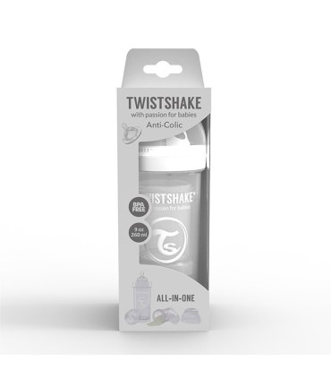 شیرخوری نوزاد تویست شیک طلقی 260 میل سفید Twistshake