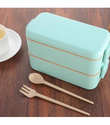 ظرف غذا بامبو با قاشق و چنگال Lunch Box