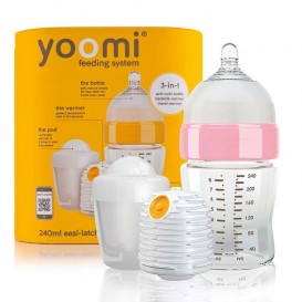 ست شیشه شیر طلقی 240میل یومی گرم کننده و محافظ  Yoomi - 1