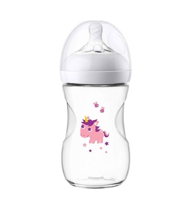 شیشه شیر طلقی نچرال فیلیپس اونت طرح اسب شاخدار Philips Avent