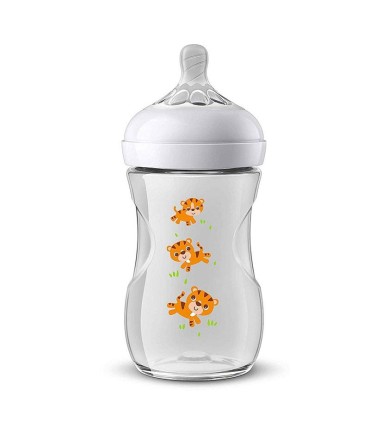 شیشه شیر طلقی نچرال فیلیپس اونت طرح ببر Philips Avent