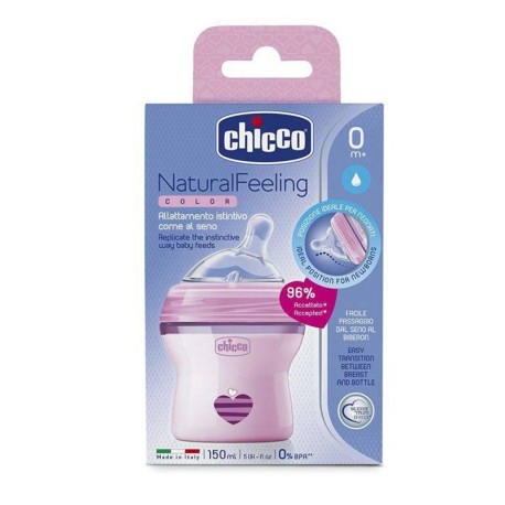 خريد اينترنتي سيسموني نوزاد شیشه شیر طلقی نچرال فلینگ 150 میل رنگ صورتی قلب Chicco نوزادی، نی نی لازم فروشگاه اینترنتی سیسمونی