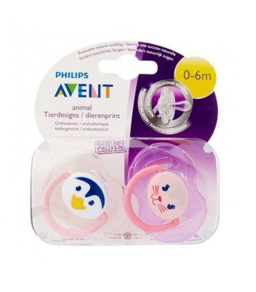 پستانک دوتایی 0-6 ماه مدل حیوانات فیلیپس اونت  Philips Avent - 1