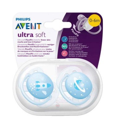 پستانک دوتایی 0 - 6 ماه التراسافت فیلیپس اونت Philips Avent