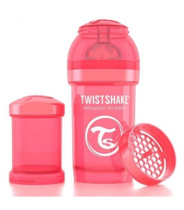 شیرخوری ضدنفخ تویست شیک 180 میل قرمز Twistshake