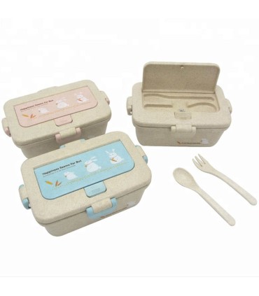 ظرف غذا کودک طرح خرگوش با قاشق و چنگال Lunch Box