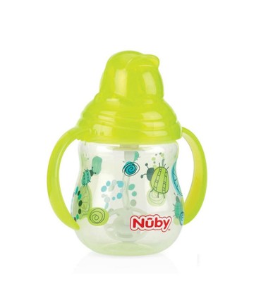 لیوان آبمیوه خوری نی دار 360درجه ضد چکه نابی Nuby