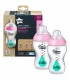 شیشه شیر طلقی 340 میل 2 عددی تامی تیپ صورتی Tommee Tippee