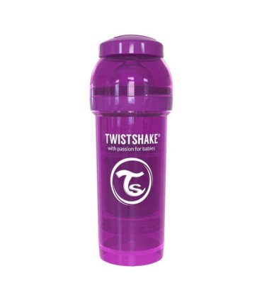 شیشه شیر 260 میل تویست شیک بنفش پاستل Twistshake