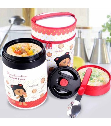فلاسک غذای سرد و گرم کودک 600 میل پینکا Pinkah