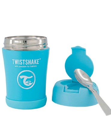 فلاسک غذای استیل 350 میل تویست شیک آبی Twistshake