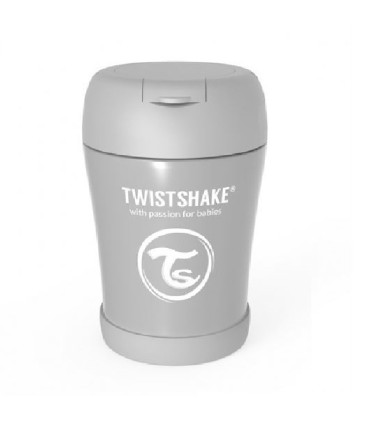 فلاسک غذای استیل 350 میل تویست شیک طوسی Twistshake