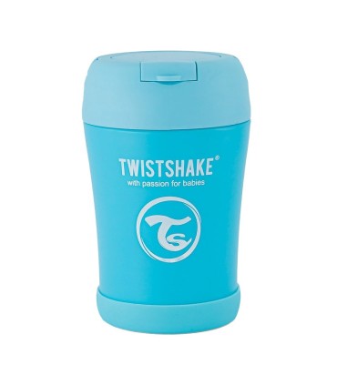 فلاسک غذای استیل 350 میل تویست شیک آبی Twistshake