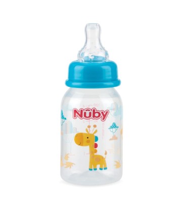 شیشه شیر نوزاد 240 میل طلقی نابی Nuby