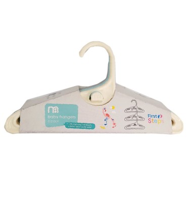 چوب لباسی 6 عددی مادرکر کرم آبی طوسی MotherCare  - 1