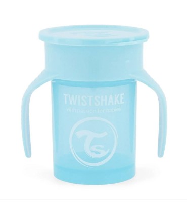 لیوان سوپاپ دار آموزشی دسته دار تویست شیک 230 میل آبی Twistshake