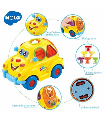 اسباب بازی ماشین موزیکال فولکس هولی تویز Hola Toys