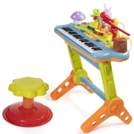 اسباب بازی پیانو پایه دار و میکروفروفون هولی تویز Hola Toys