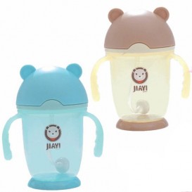 لیوان آبمیوه خوری نی دار 360 درجه طرح خرس Jiayi baby