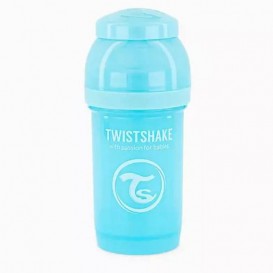 شیشه شیر نوزاد آنتی کولیک تویست شیک 180 میل آبی پاستل Twistshake