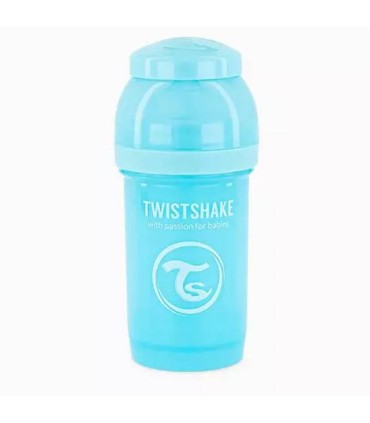 شیشه شیر نوزاد آنتی کولیک تویست شیک 180 میل آبی پاستل Twistshake