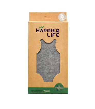 لباس بچگانه تاپ زیردکمه دار طوسی happierlife هپیرلایف