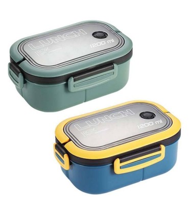 ست غذاخوری بامبو کودک لانچ باکس 1200میل Lunch Box