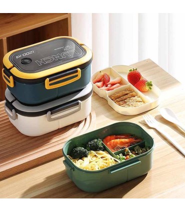 ست غذاخوری بامبو کودک لانچ باکس 1200میل Lunch Box