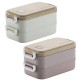 ظرف غذا ارگانیک 2 طبقه درچوبی 1600 میل  Lunch Box