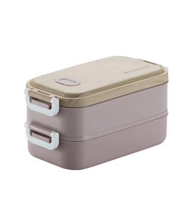 ظرف غذا ارگانیک 2 طبقه درچوبی 1600 میل  Lunch Box