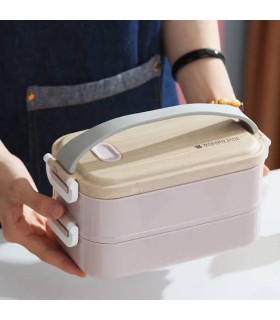 ظرف غذا ارگانیک 2 طبقه درچوبی 1600 میل  Lunch Box