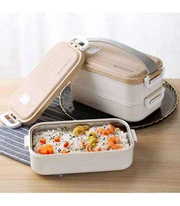 ظرف غذا ارگانیک 2 طبقه درچوبی 1600 میل  Lunch Box