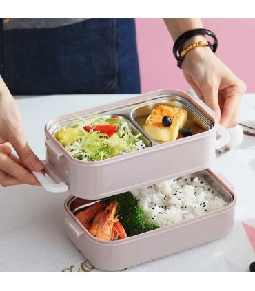 ظرف غذا ارگانیک 2 طبقه درچوبی 1600 میل  Lunch Box