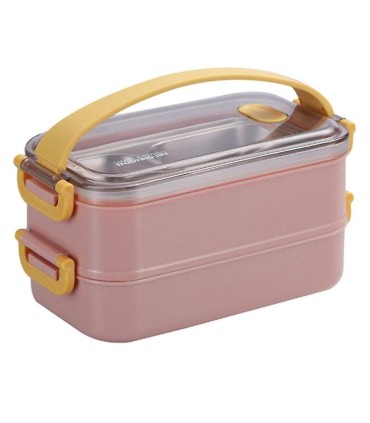 ظرف غذا خوری استیل دو طبقه 1600میل  Lunch Box