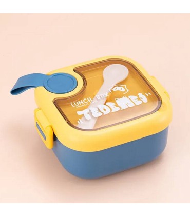 ست غذا خوری استیل کودک با قاشق و قیچی 750 میل Lunch Box