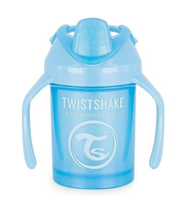 لیوان دسته دار آبمیوه خوری تویست شیک 230 میل آبی صدفی Twistshake