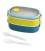 ظرف غذا خوری 2 طبقه لانچ باکس با قاشق و چنگال LUNCH BOX