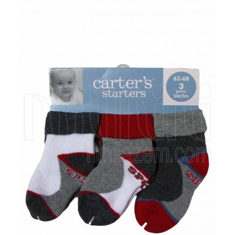 جوراب حوله ای 3جفتی کارترز Carters - 1 جوراب حوله ای 3جفتی کارترز Carters - 1