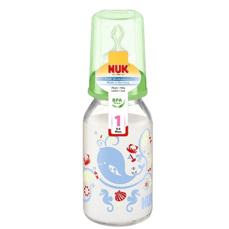 خريد اينترنتي سيسموني نوزاد شیشه شیر پیرکس کوچک ناک NUK - 3 نوزادی، نی نی لازم فروشگاه اینترنتی سیسمونی