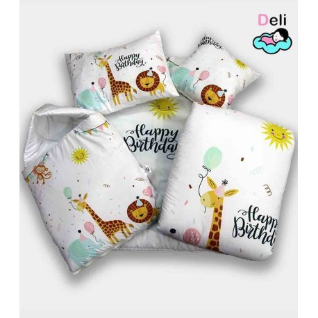 سرویس خواب نوزاد 5 تکه دلی طرح زرافه DELI