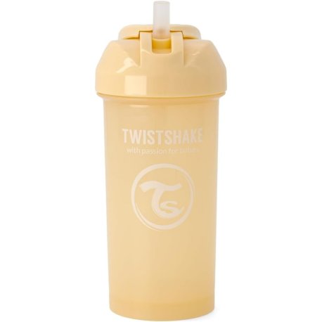 لیوان نی دارتویست شیک 360 میل پاستل کرم Twistshake