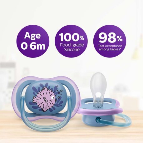 پستانک الترا ایر اونت 6-18 ماه طرح ماهی Philips Avent