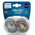 پستانک الترا ایر اونت 6-18 ماه طرح نهنگ و لاک پشت Philips Avent
