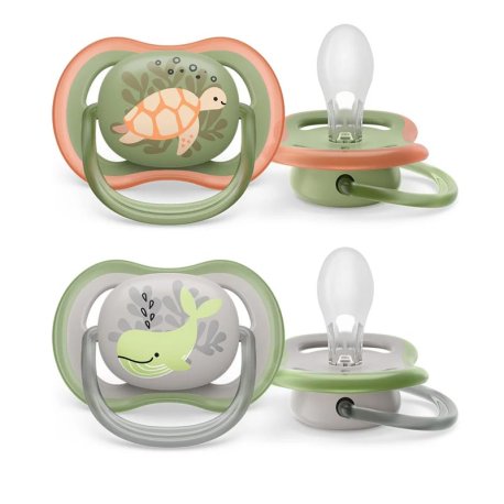 پستانک الترا ایر اونت 6-18 ماه طرح نهنگ و لاک پشت Philips Avent