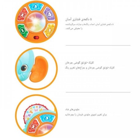 اسباب بازی فیل چرخ دار موزیکال وین فان Win Fun