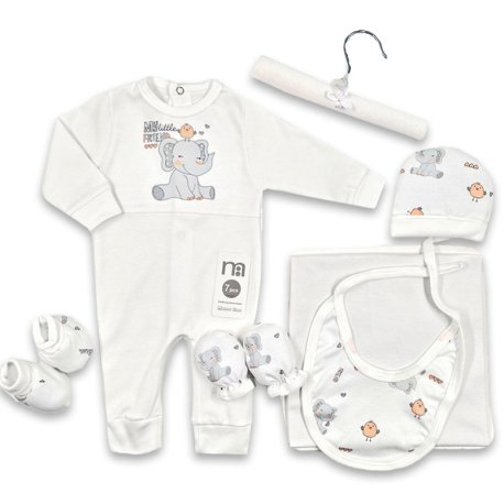 ست بیمارستانی نوزادی 7 تکه طرح فیل مادرکر Mothercare